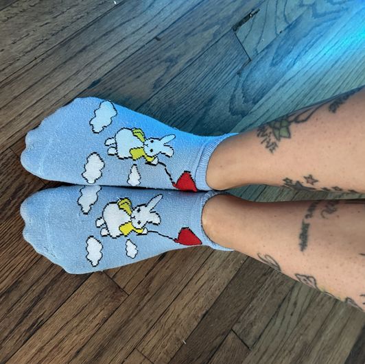 Blue ankle socks