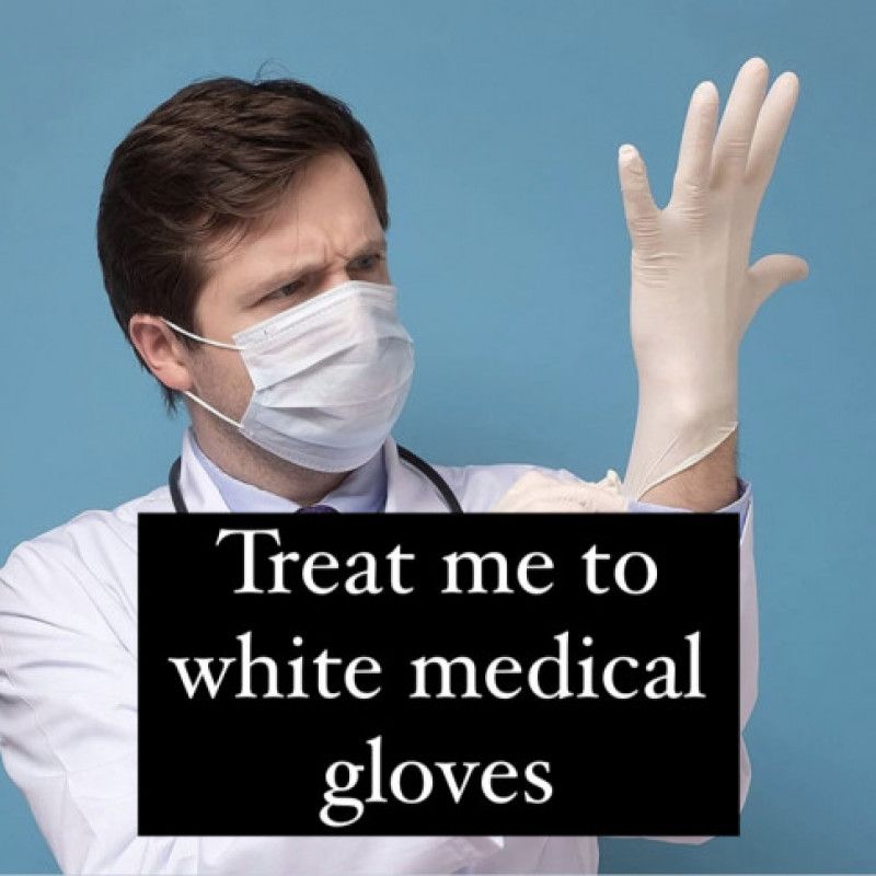 White Medical Gloves