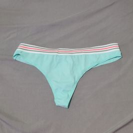 M Light Blue Thong WORN ONCE