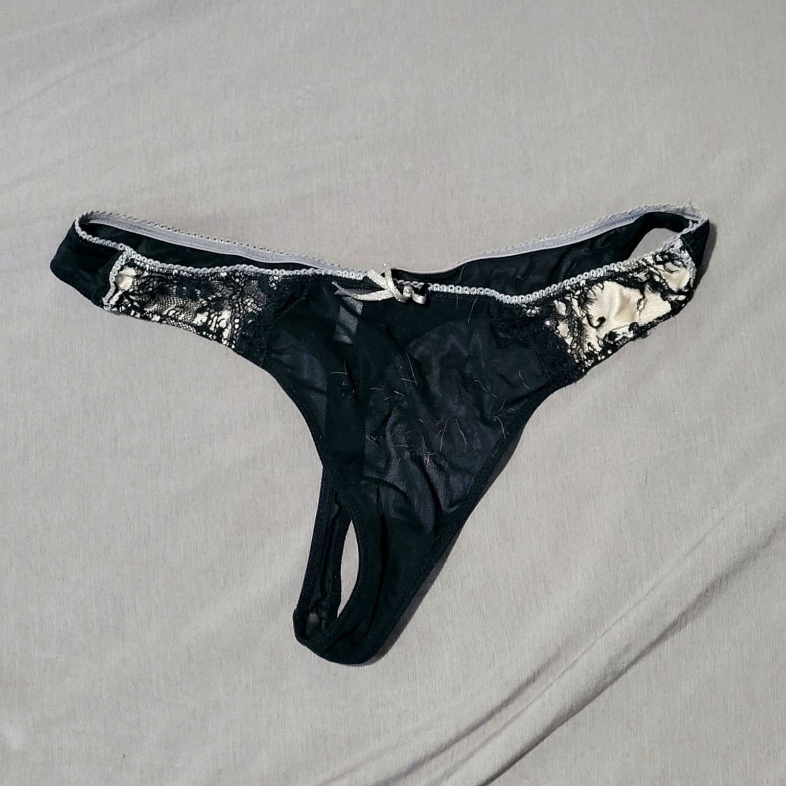 DESTROYED Black Sheer Thong