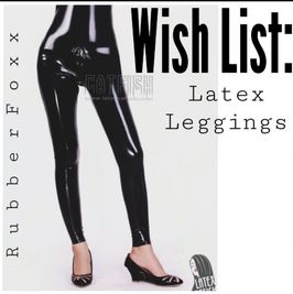 WISH LIST Latex Leggings with Crotch Zip