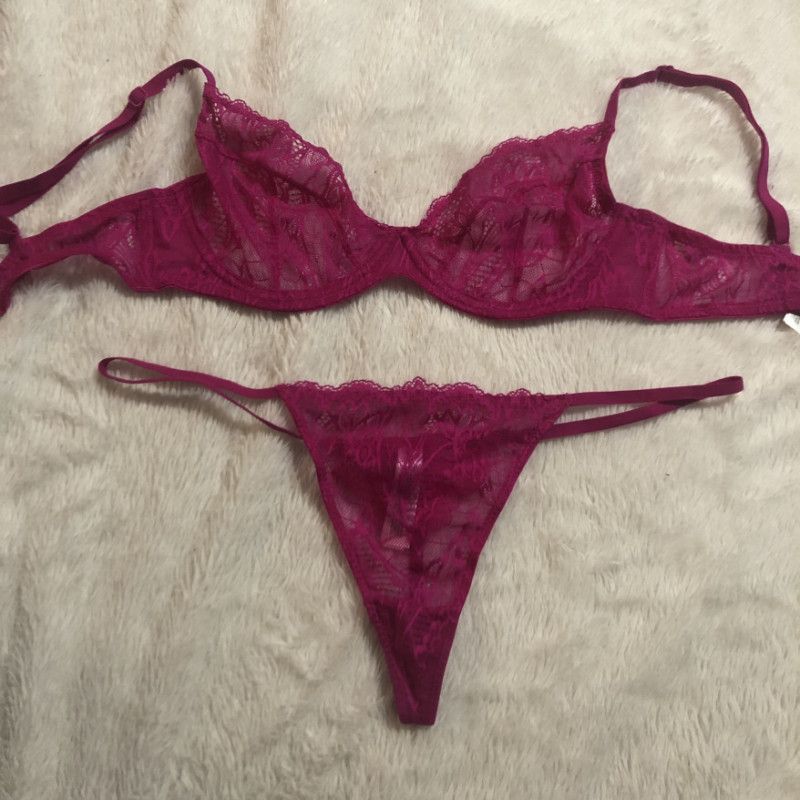 Pink lacey set