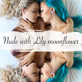 Nude with lily moonflower