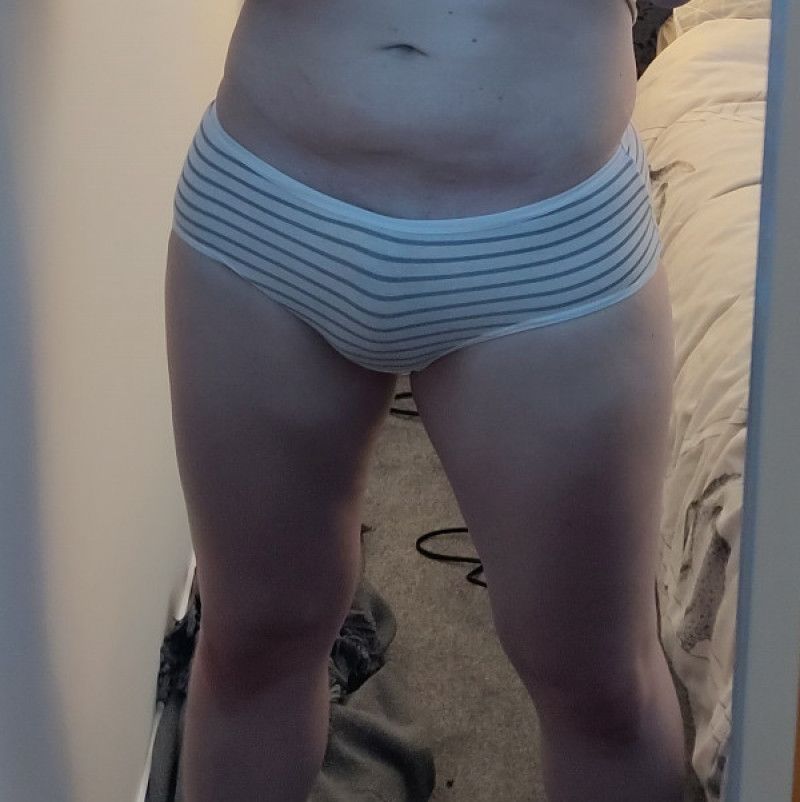 Used striped underwear