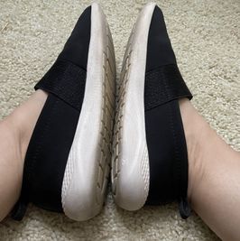 Black and White slip On Sneakers