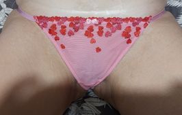 Pink heart thong