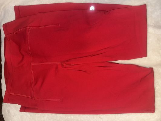 Worn Red Lululemon Leggings