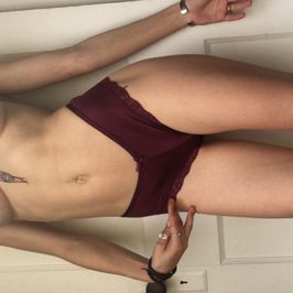 Burgundy Satin Tassled Panties