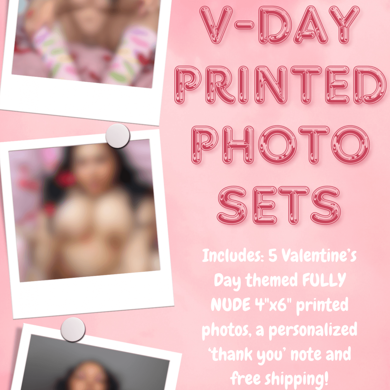 XXX VALENTINES THEMED PRINTED PHOTOS BUNDLE