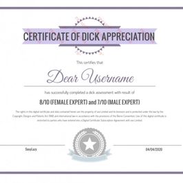 Dick rating with certificate