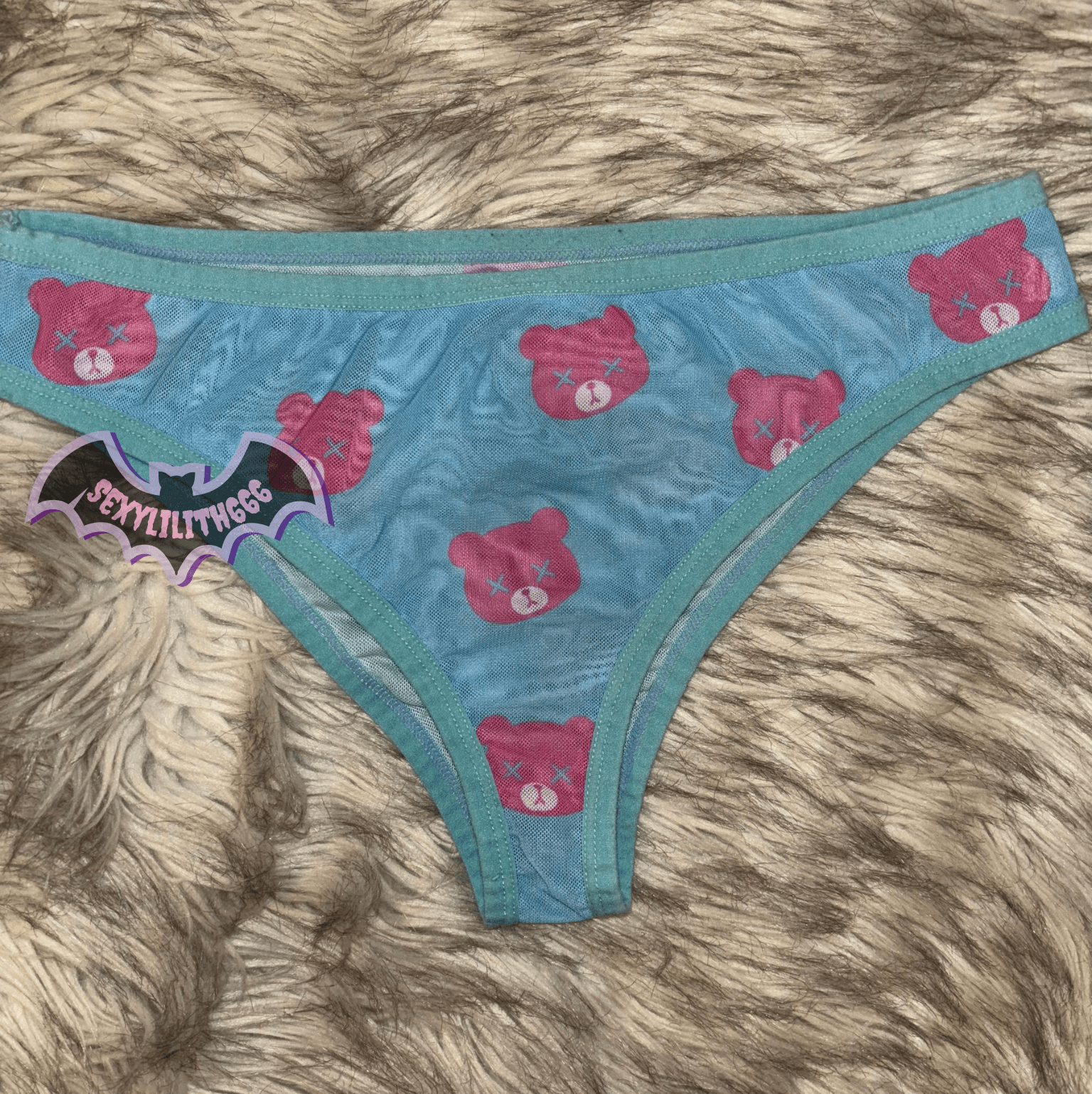 Mesh kawaii print panties