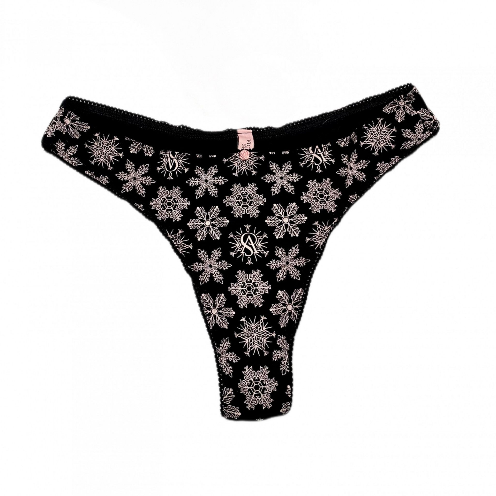 Used Black Victorias Secret Cotton Thong Panty