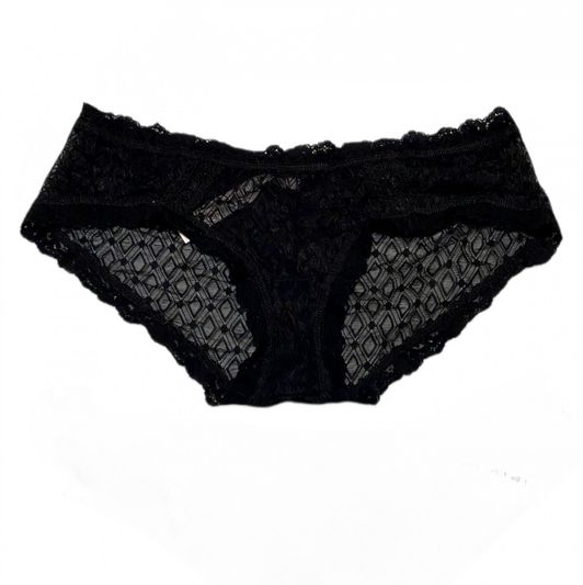 Used Black Lace Full Back Panty