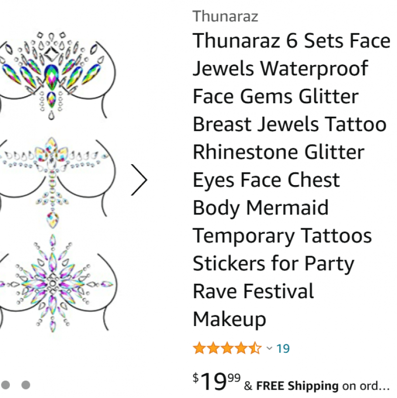 Gift Me Body Glitter Jewels for Breasts and Face