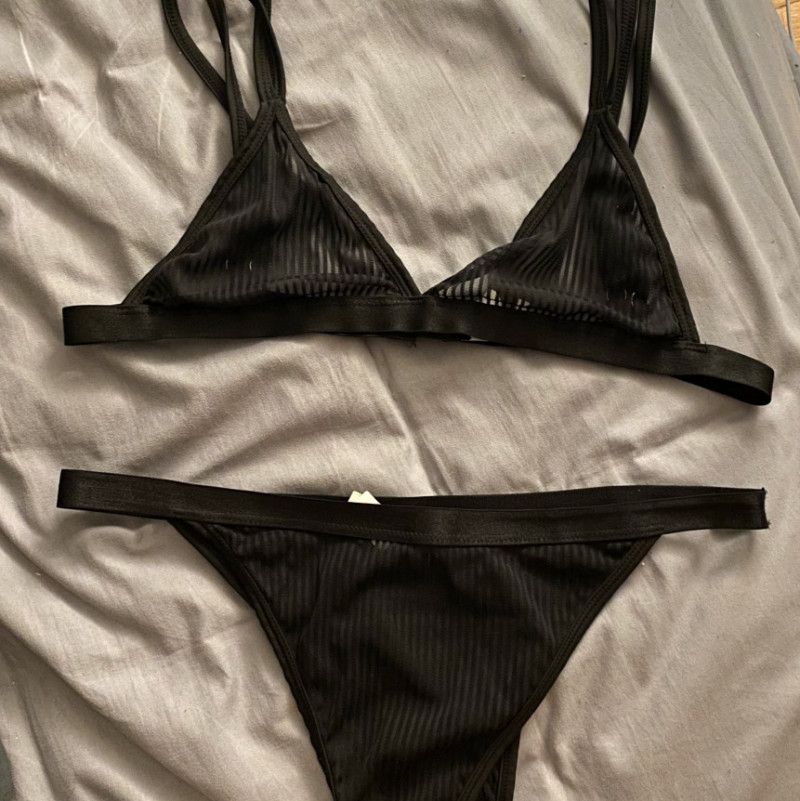 Black Bralette and Panties 24hrs