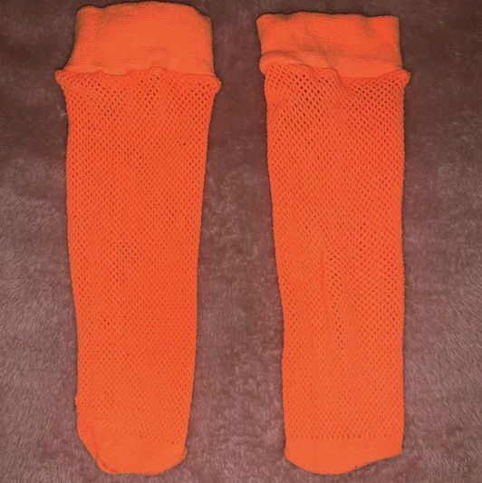 Orange Neon Mesh Socks