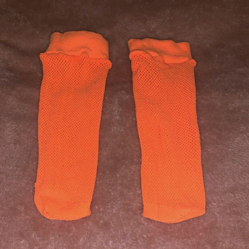 Orange Neon Mesh Socks