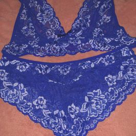 Blue Lace Lingerie Set