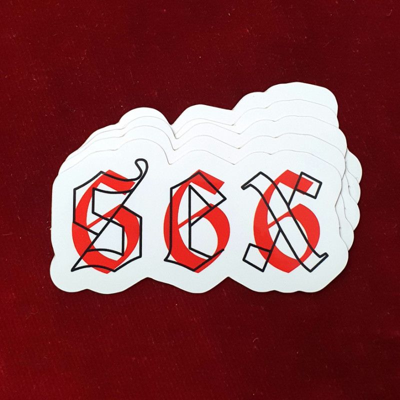 SIXSEXSIX logo stickers