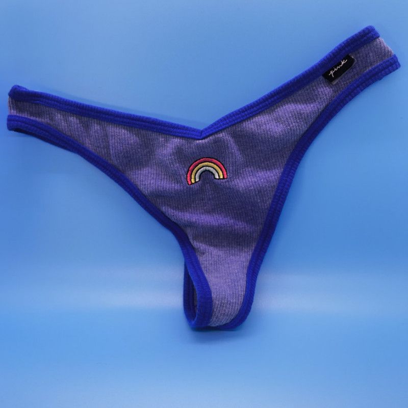 Blue Rainbow Thong