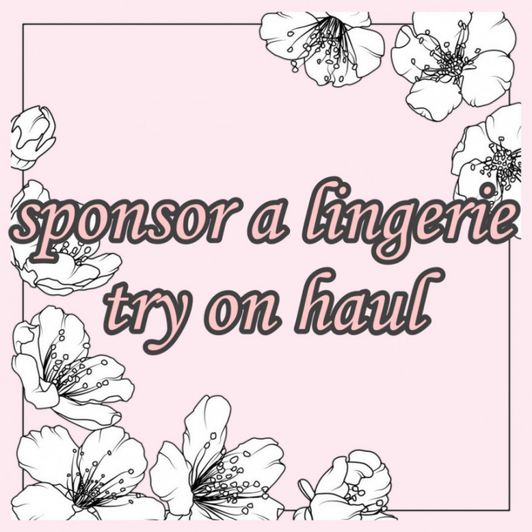 sponsor a lingerie haul !!