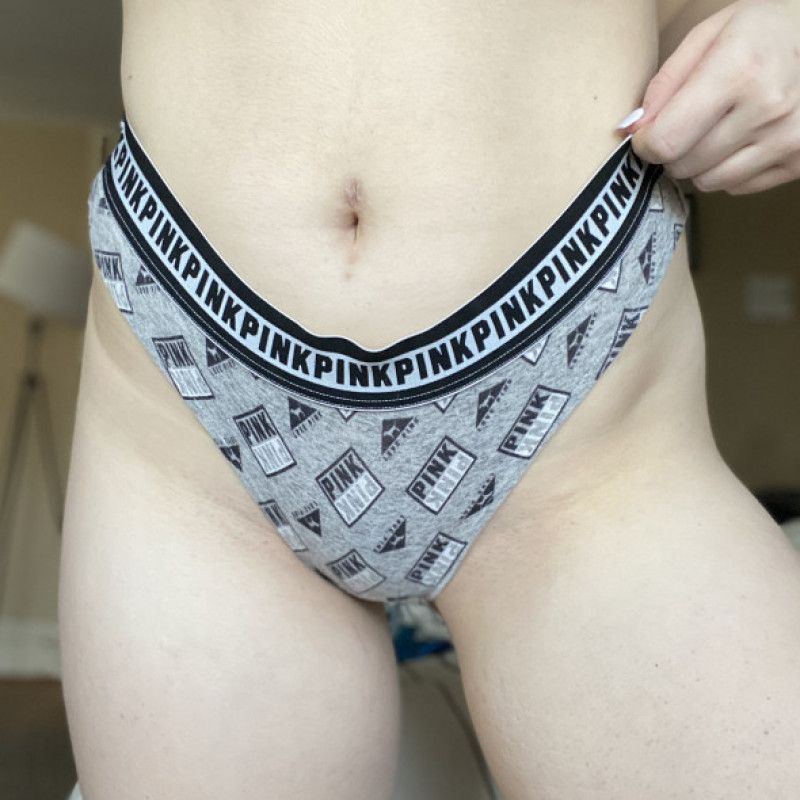 Grey Graphic PINK Thong