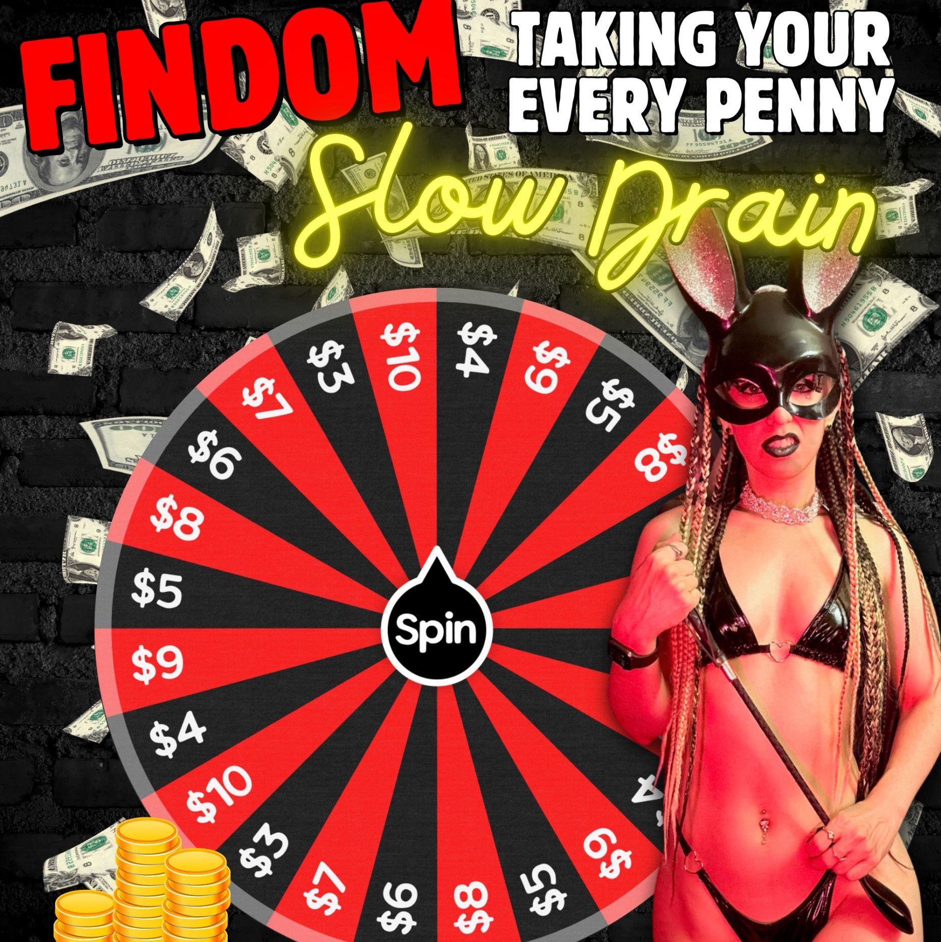 Findom Wheel: SLOW DRAIN