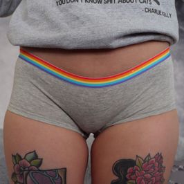 Rainbow Trim Boyshort Panty