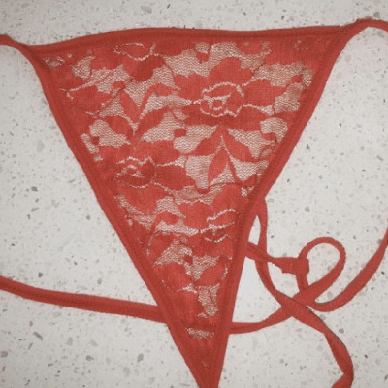 Red Lace Thong