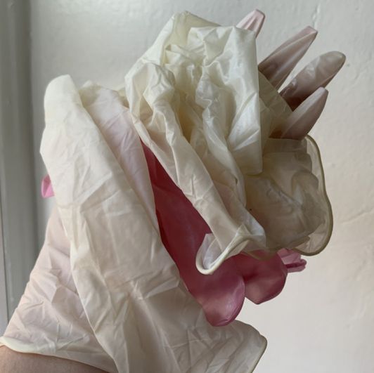 used latex gloves