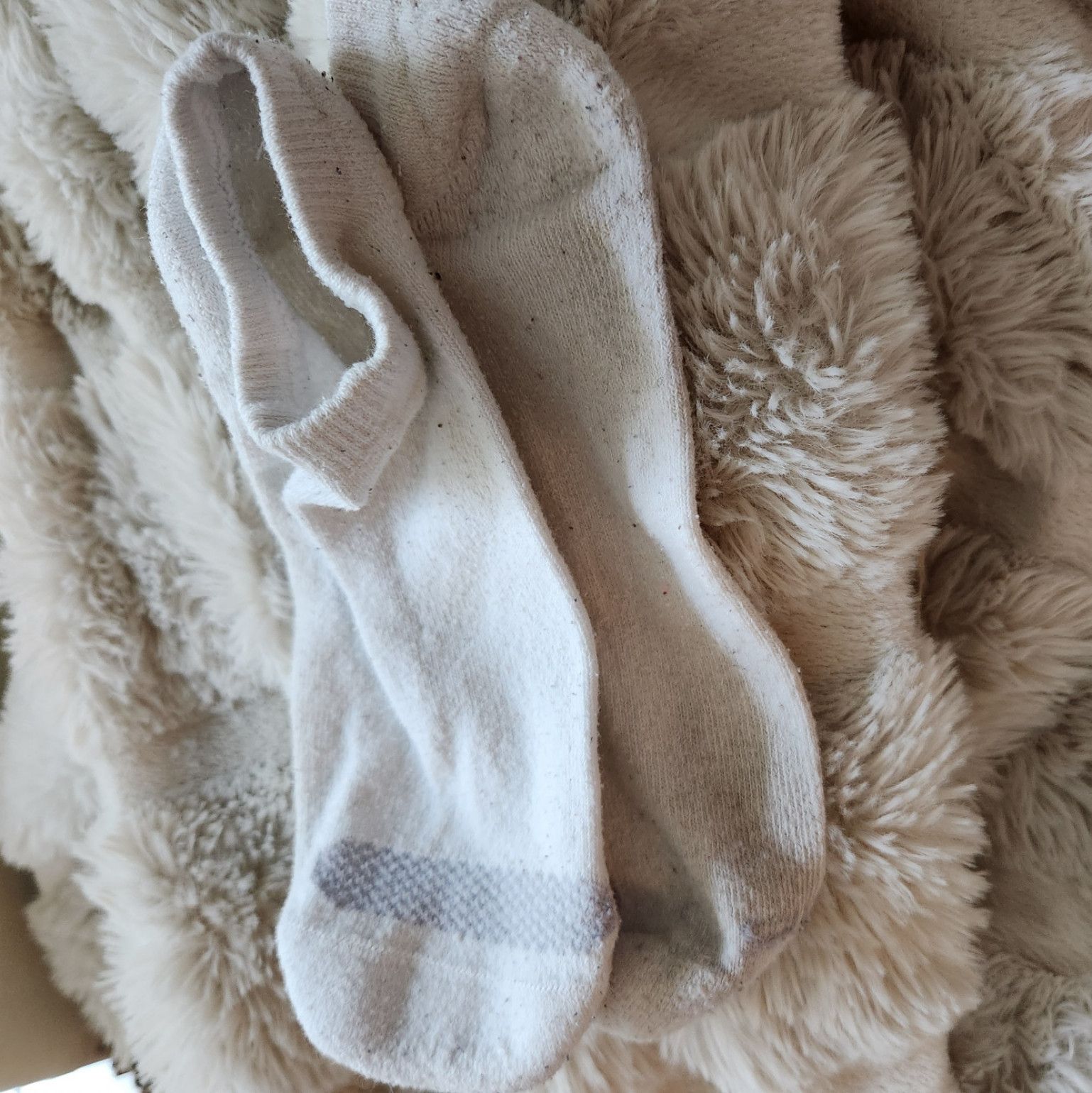 Very Dirty Super Worn White Hanes Socks