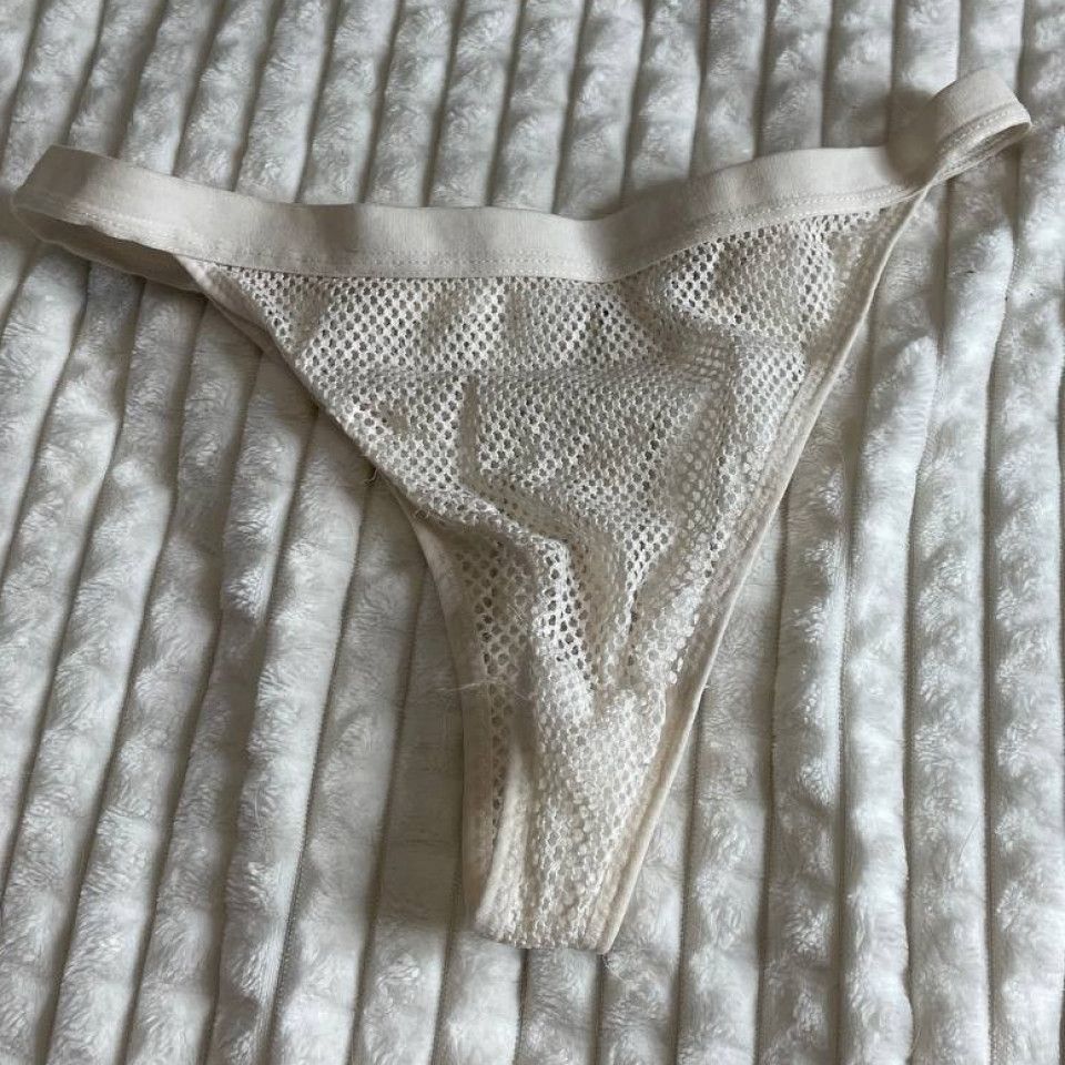 White mesh panties