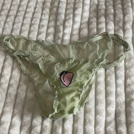 Green cute panties