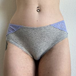 My Worn Panties : blue grey