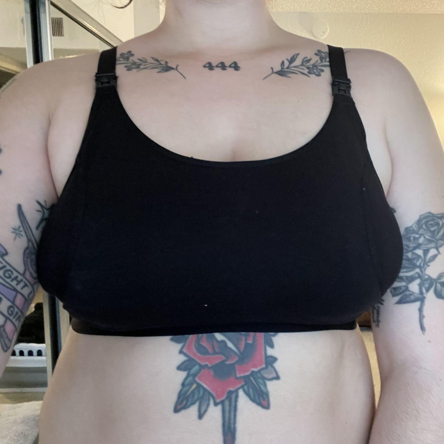 Worn Black Nursing Bra