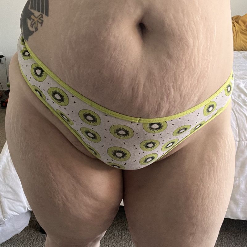 White and Green Kiwi Thong