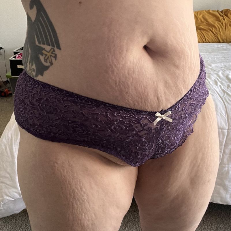 Purple lace panties