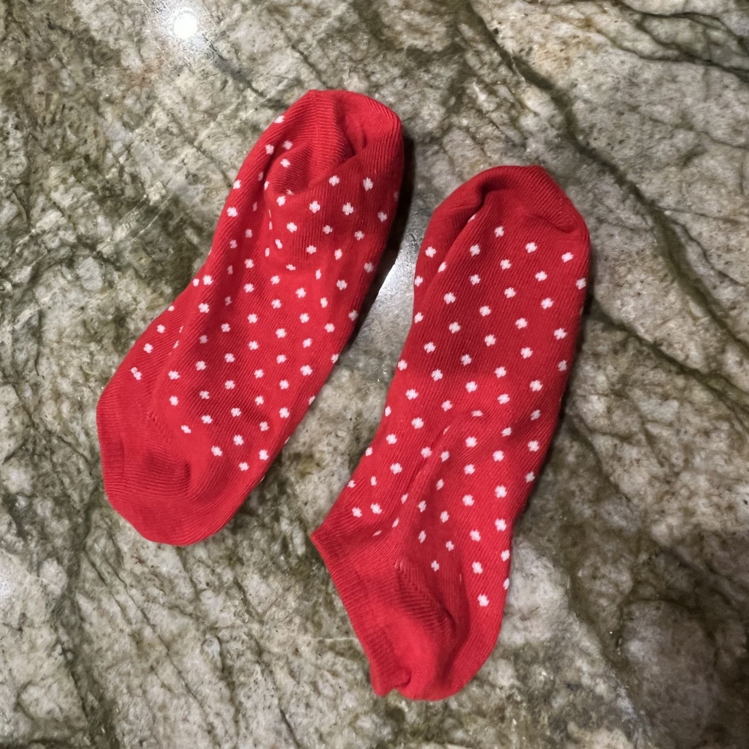 Christmas Socks: Red Polka Dots