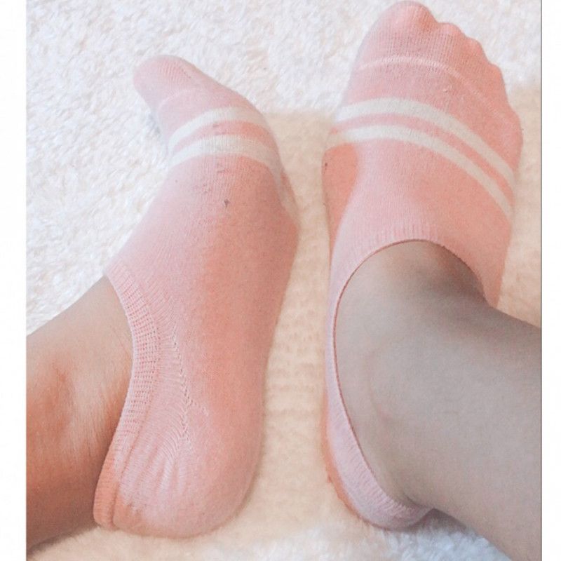 Pink stripe socks