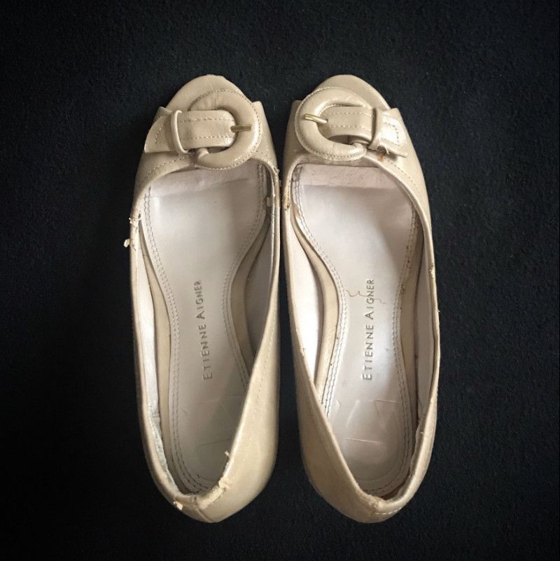 Worn Shoes: Etienne Aigner Nude Heels