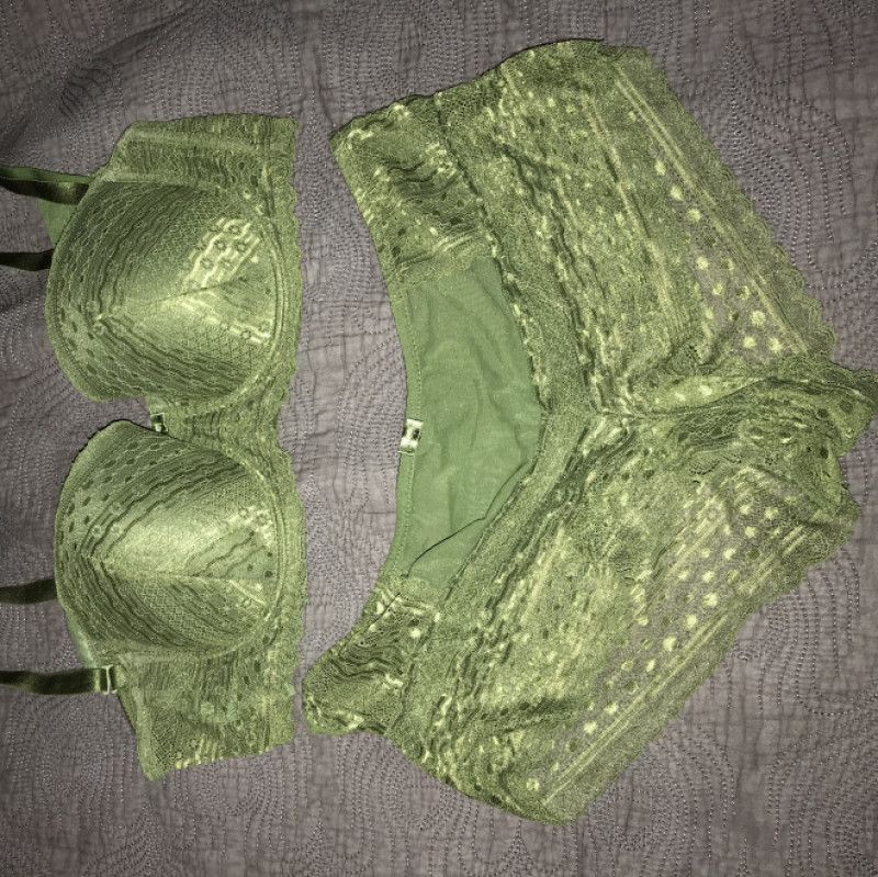 Olive Bra and Panty Set