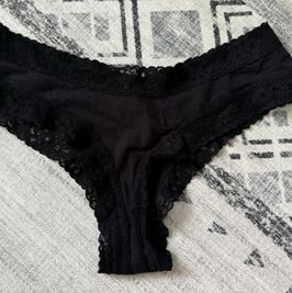 Black Lace Trim Cheeky Panties