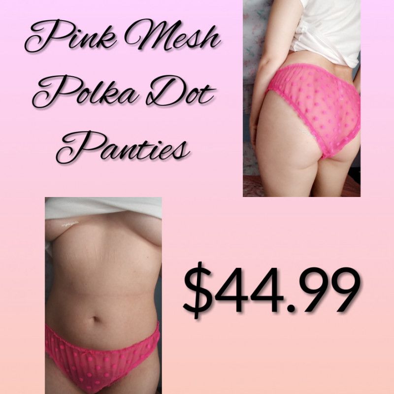 Dirty Pink Mesh Polka Dot Panties