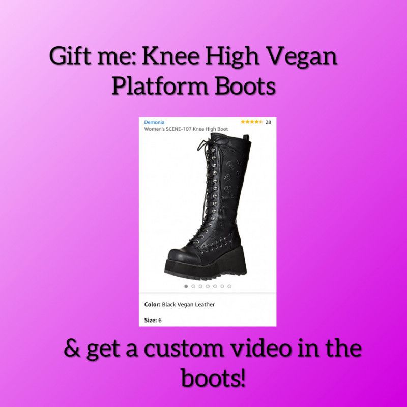 Gift me: Knee High Vegan Platform Boots