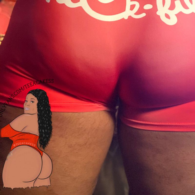 Red ThickFila Booty Shorts