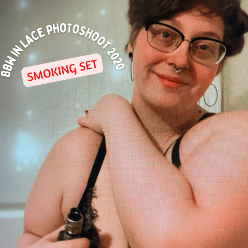 BBW in Lace Smoking Photoset 2020