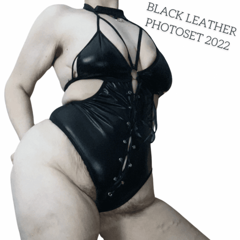 BBW in Black Leather Photoset