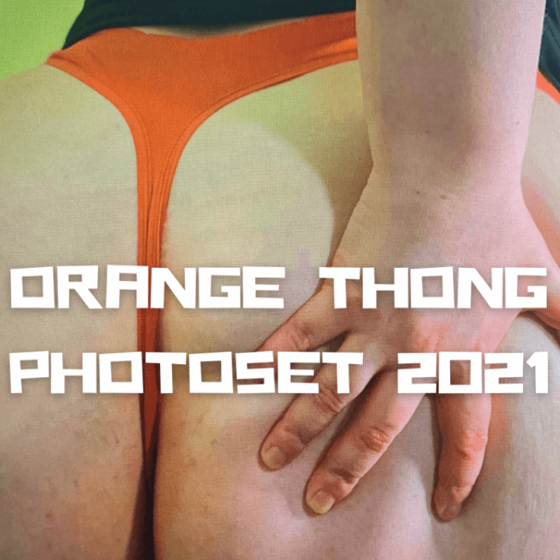 BBW in Orange Thong Photoset 2021