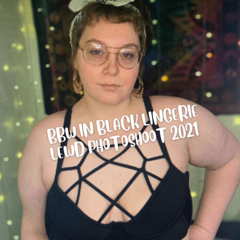 BBW Black Lingerie Lewd Photoshoot 2021