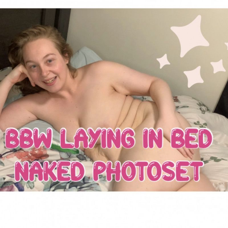 BBW Laying in Bed Naked Photoset